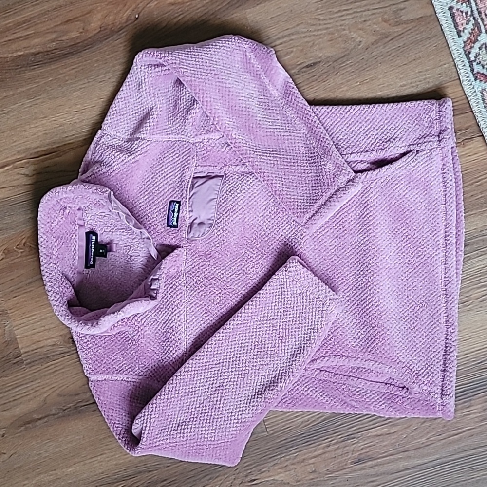 Patagonia Girls ReTool Snap Pullover in purple/lilac